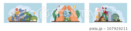 Climate change. Save the planet. Vector illustration Global warming calls for immediate and sustained efforts to address its effects Lets work together to combat climate change and save planet Climate change. Save the planet. Vector illustration Global warming calls for immediate and sustained efforts to address its effects Lets work together to combat climate change and save planet 107929211