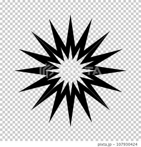 Explosion or impact silhouette icon. shock. vector. 107930424