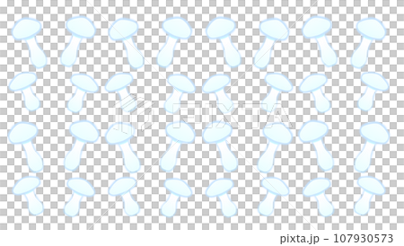 光るきのこパターン(青) 107930573