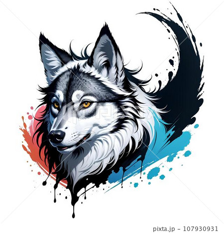 オオカミのイラスト素材 [107930931] - PIXTA