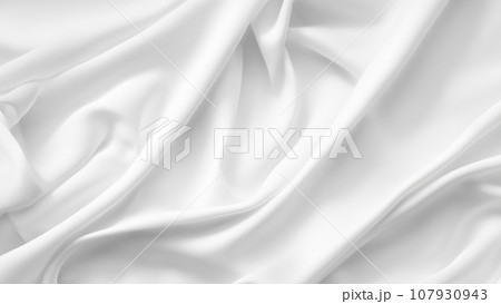 白いシルクの布 107930943
