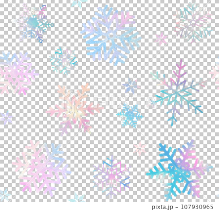 Seamless pattern of snowflakes 107930965