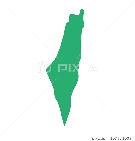 イスラエルの地図。ベクター。 107931005