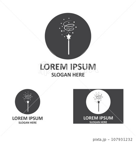 Wand Magic hat Creative icon vector design template Wand Magic hat Creative icon vector design template 107931232