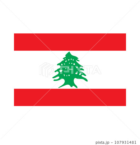 レバノンの国旗 107931481