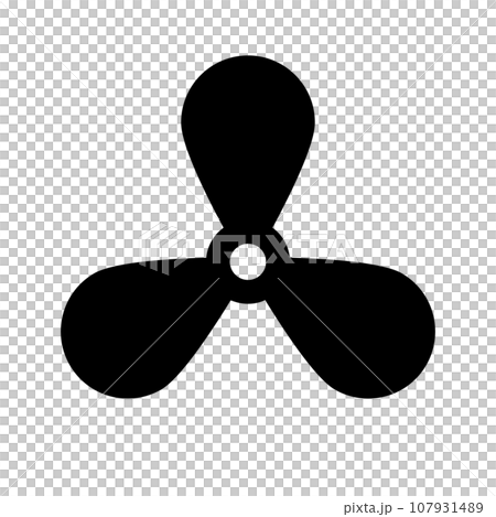 螺旋槳圖示。通風風扇設備圖示。向量。 107931489