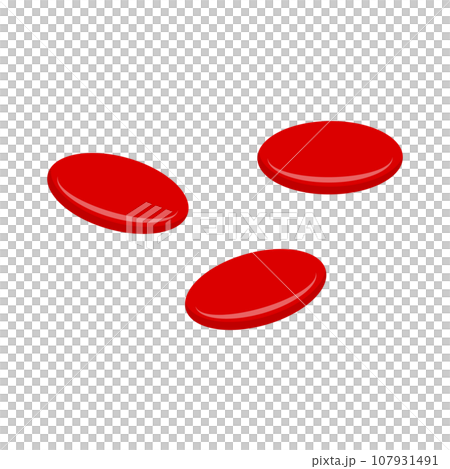 Simple red blood cell icon. vector. Simple red blood cell icon. vector. 107931491