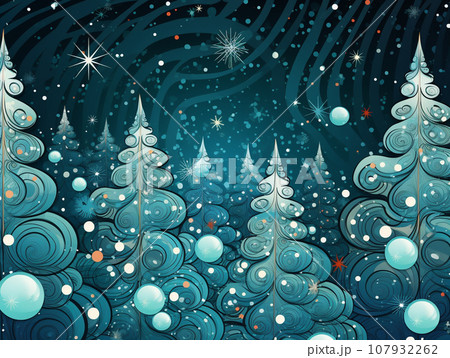 シームレスなクリスマスの背景 シームレスなクリスマスの背景 107932262