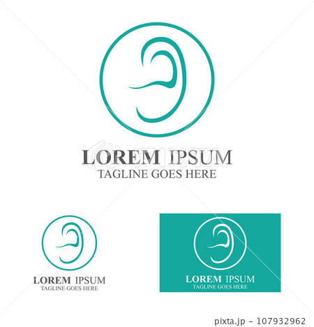 Ear logo design.Logo for business, ear care. 107932962