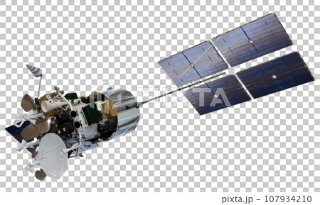 Modern telecommunication satellite isolated 107934210