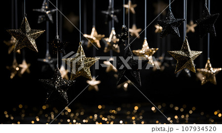 Black Christmas background Black Christmas background 107934520