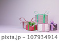 colorful gift boxes on white background 107934914