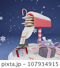 overload mailbox in snowing christmas day 107934915