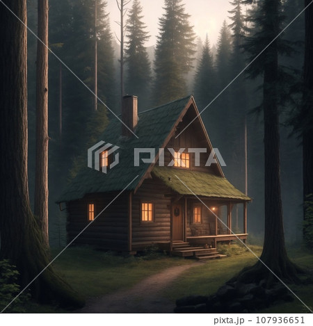 cabin in the woods 107936651