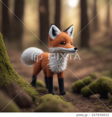 red fox in the wild	 107936652
