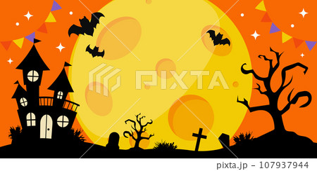 ハロウィンバナー　イラスト 107937944