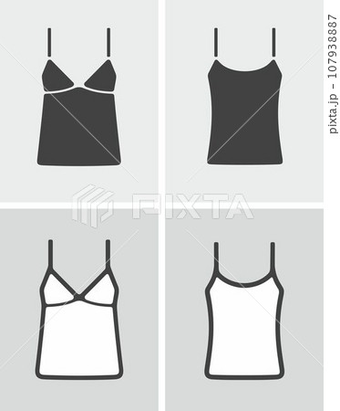 Women's strap top icon on a background. 107938887