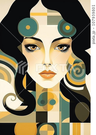 fashion between pop art deco and traditional Japan Generative AI fashion between pop art deco and traditional Japan Generative AI 107939801