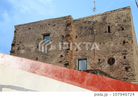 architectures in a characteristic seaside town  of  Diamante, Calabria in southern Italy 107940724