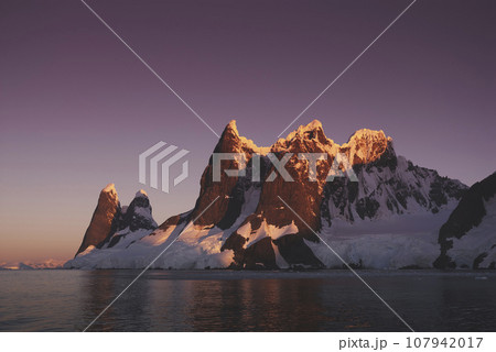 Lemaire strait coastal landscape, mountains and icebergs, Peninsula, Antartica. Lemaire strait coastal landscape, mountains and icebergs, Peninsula, Antartica. 107942017