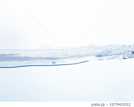水　流れ　水面　流動　 107942052