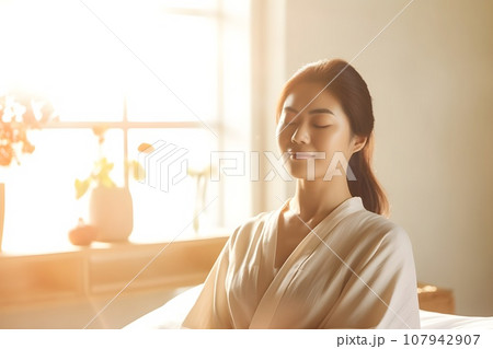 リラックスする女性5　AI生成画像 107942907