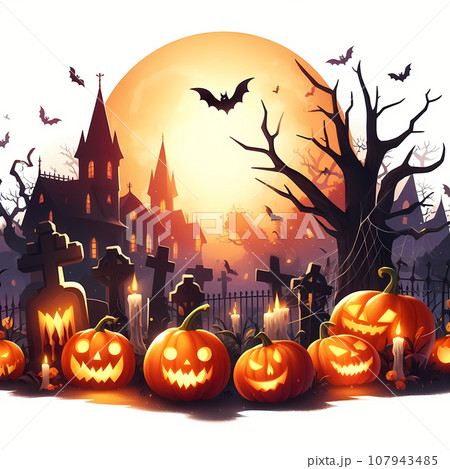 ハロウィン かぼちゃ 背景 素材 ハロウィン かぼちゃ 背景 素材 107943485