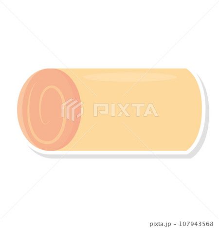 Isolated sticker of a marshmallow candy icon Vector Isolated sticker of a marshmallow candy icon Vector 107943568
