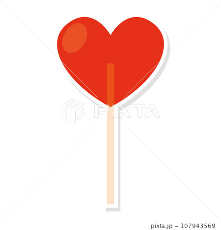 Isolated sticker of a lollipop icon Vector 107943569