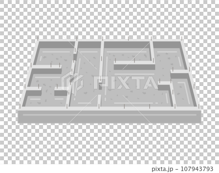 建物の基礎工事のイラスト 建物の基礎工事のイラスト 107943793