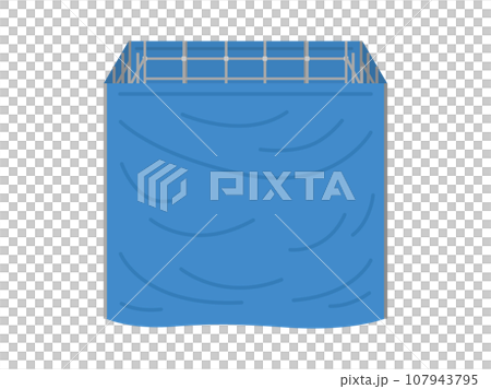 ブルーシートをかけた、新築現場のイラスト ブルーシートをかけた、新築現場のイラスト 107943795