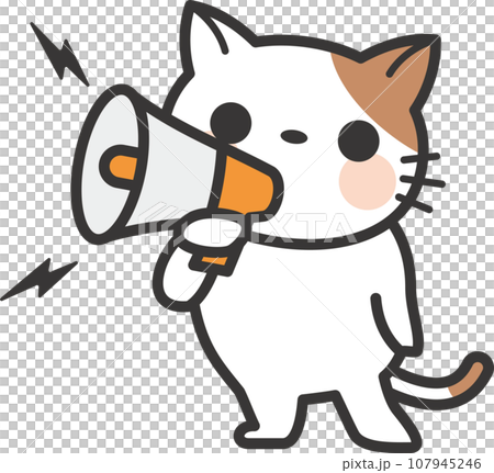 與擴張器交談的貓角色 與擴張器交談的貓角色 107945246