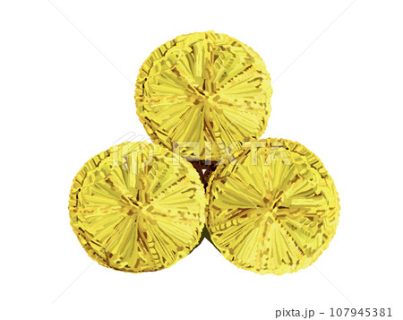 米俵（正面）黄金色 107945381