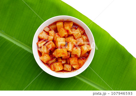 Daikon Kimchi. Tasty and spicy 107946593