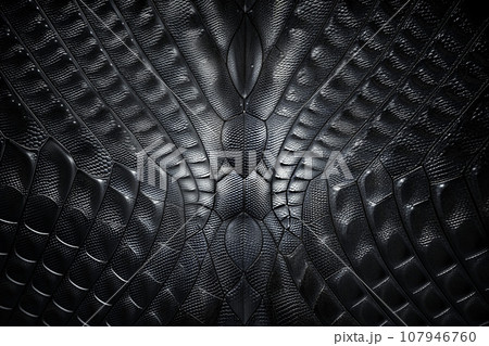 黒色のモンスターの鱗のテクスチャ AI生成 107946760