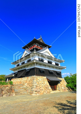 【愛媛県】快晴の川之江城 天守閣 107947242