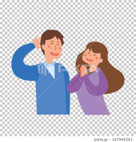 仲のいいカップルのイラスト 仲のいいカップルのイラスト 107948361