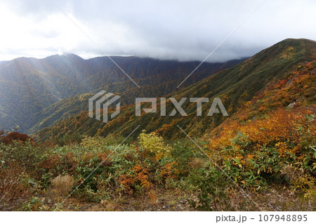 朝日連峰の紅葉 朝日連峰の紅葉 107948895