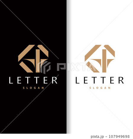 Minimalist GA Letter Logo, AG Logo Modern and Luxury Icon Vector Template Element 107949698