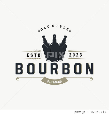Whiskey Logo, Drink Label Design With Old Retro Vintage Ornament Illustration Premium Template Whiskey Logo, Drink Label Design With Old Retro Vintage Ornament Illustration Premium Template 107949715