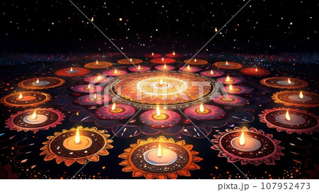 diwali mandala 107952473