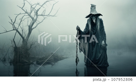baba yaga. old swamp witch 107952806