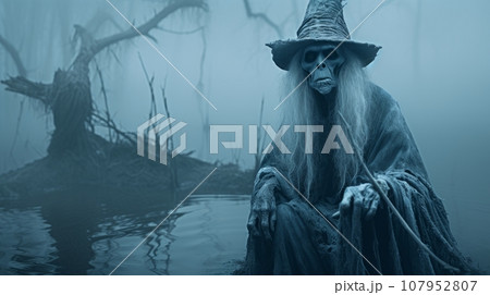baba yaga. old swamp witch 107952807