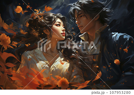 星座の神話や物語の織姫と彦星の七夕の物語「AI生成画像」 星座の神話や物語の織姫と彦星の七夕の物語「AI生成画像」 107953280