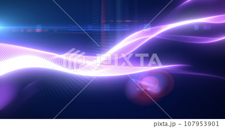 Purple glowing magic waves from energy...のイラスト素材 [107953901] - PIXTA