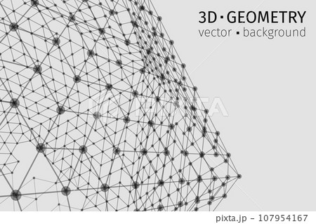 Digital plexus of glowing lines and dots. Futuristic digital background for Science and technology 107954167