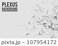 Digital plexus of glowing lines and dots. Futuristic digital background for Science and technology 107954172
