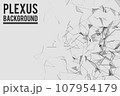 Digital plexus of glowing lines and dots. Futuristic digital background for Science and technology 107954179