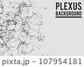 Digital plexus of glowing lines and dots. Futuristic digital background for Science and technology 107954181