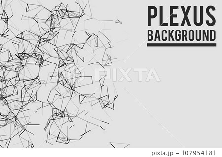 Digital plexus of glowing lines and dots. Futuristic digital background for Science and technology 107954181